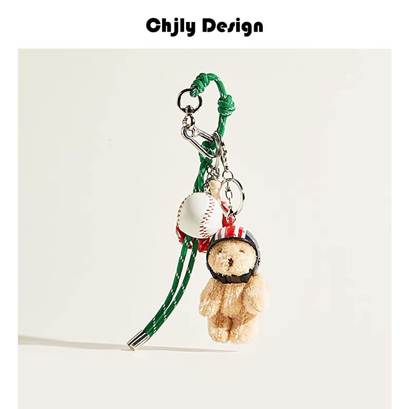 德国进口韩国东大门系可爱小熊钥匙扣机车玩偶毛绒公仔包包挂件挂