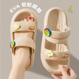女夏天 韩式 踩屎感拖鞋 女夏季 厚底外穿防滑两穿沙滩海边凉拖鞋