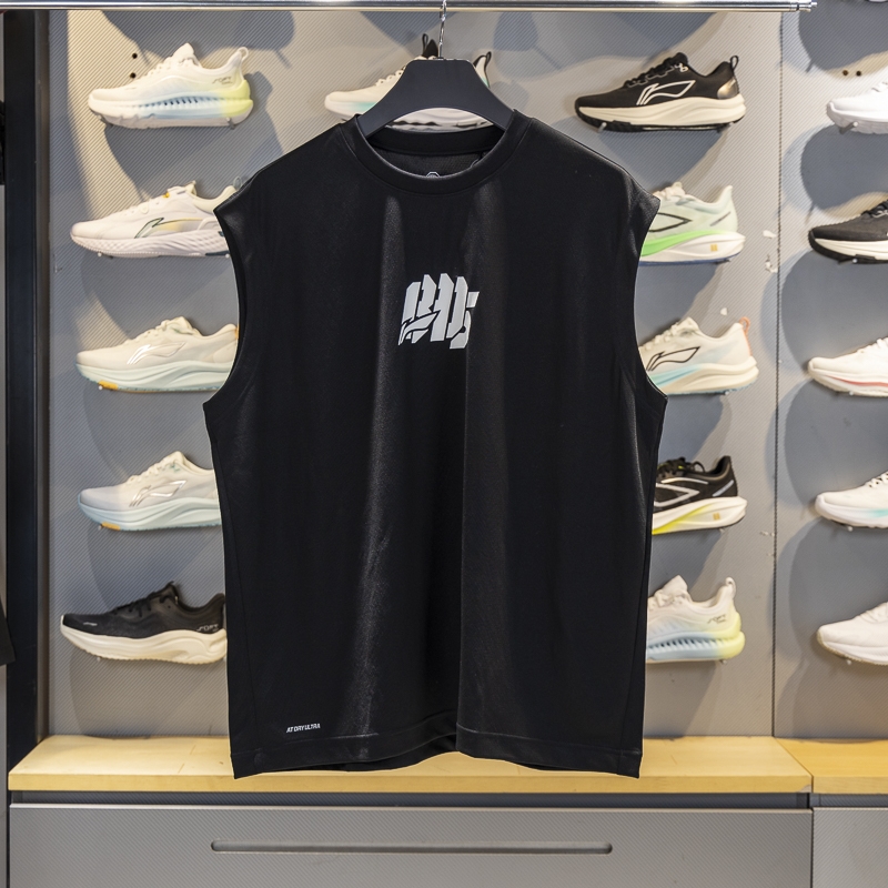 李宁无袖男子排湿速干背心