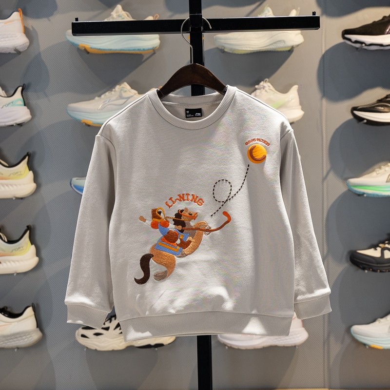 李宁男小童套头无帽卫衣2026春季新年款宽松圆领打底上衣YWDW123,运动服/休闲服装,运动卫衣/套头衫,淘宝优惠券,粉丝福利购,淘宝优惠卷