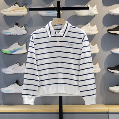 李宁女子翻领宽松套头卫衣