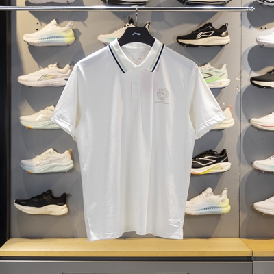 李宁短袖POLO衫冰感舒适透气