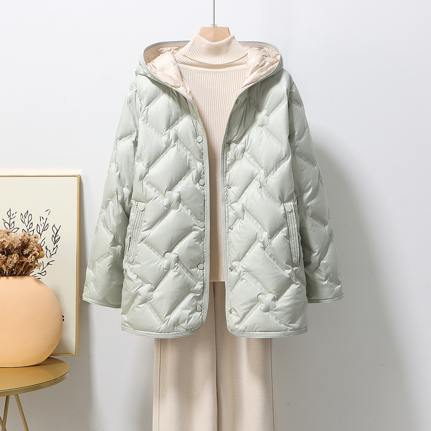 2025新款轻薄中长款羽绒服