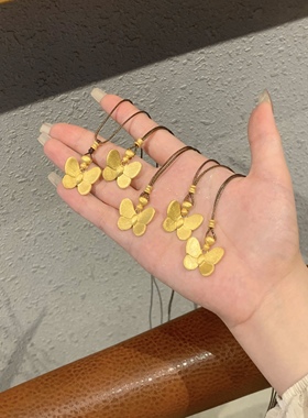 paula时序 拉丝小蝴蝶项链 R018