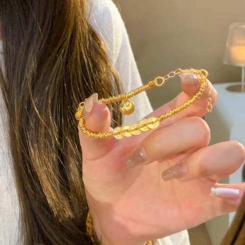 重生小元宝Paula新中式国潮风五帝钱盘缠平安喜乐小胖福手链F005