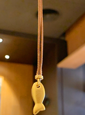 Paula时序 新中式国潮风丨古法小黄鱼项链吊坠 L009