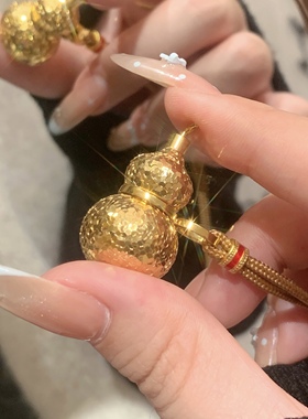 重生小元宝Paula古法锤纹葫芦吊坠女款毛衣项链吊坠配饰礼物 X005