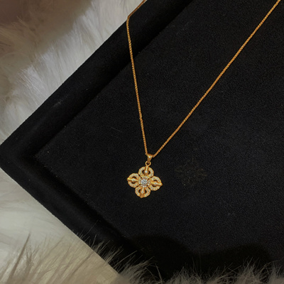 Paula时序  点钻十字金刚杵项链吊坠 R002