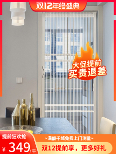 透明PVC折叠推拉移门客厅厨房卫生间隔断室内浴室门帘 优诗曼日式