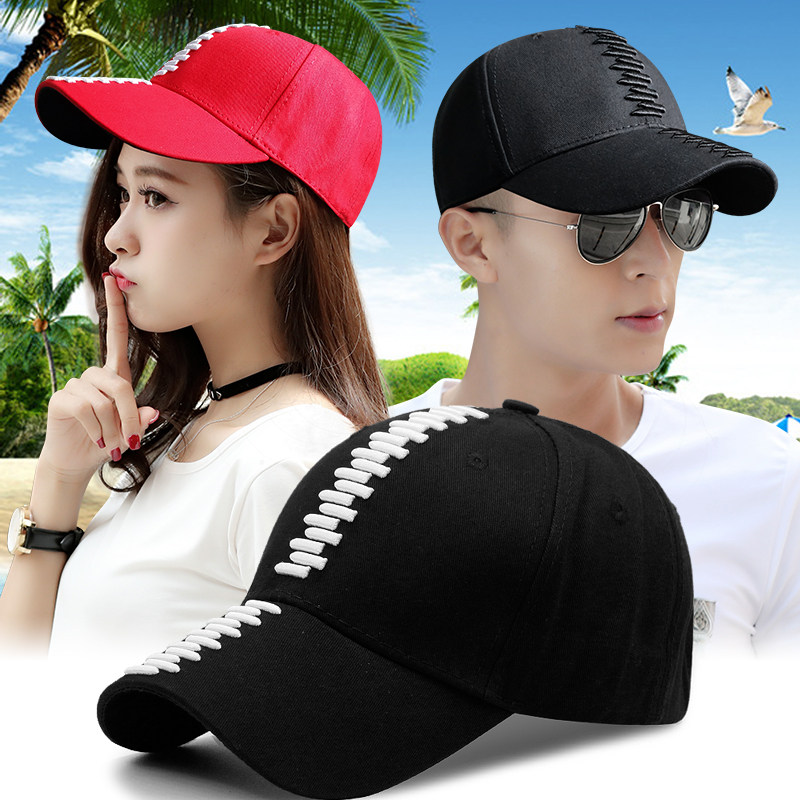 帽子男时尚韩版鸭舌帽子弹刺绣棉质棒球帽男女运动休闲防晒遮阳帽