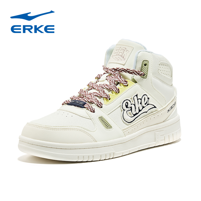 鸿星尔克女鞋高帮板鞋冬季新款休闲鞋百搭鞋子潮流运动鞋女