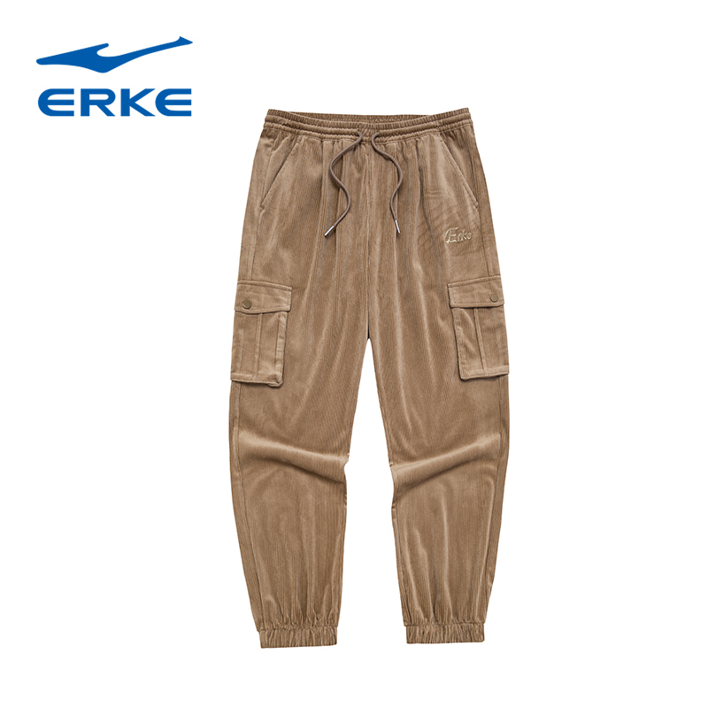 灯芯绒卫裤鸿星尔克女运动长裤2023春季女透气休闲国潮-嫦娥奔月