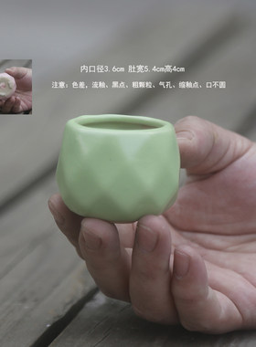 粗陶拇指盆迷你小花盆手绘捏花