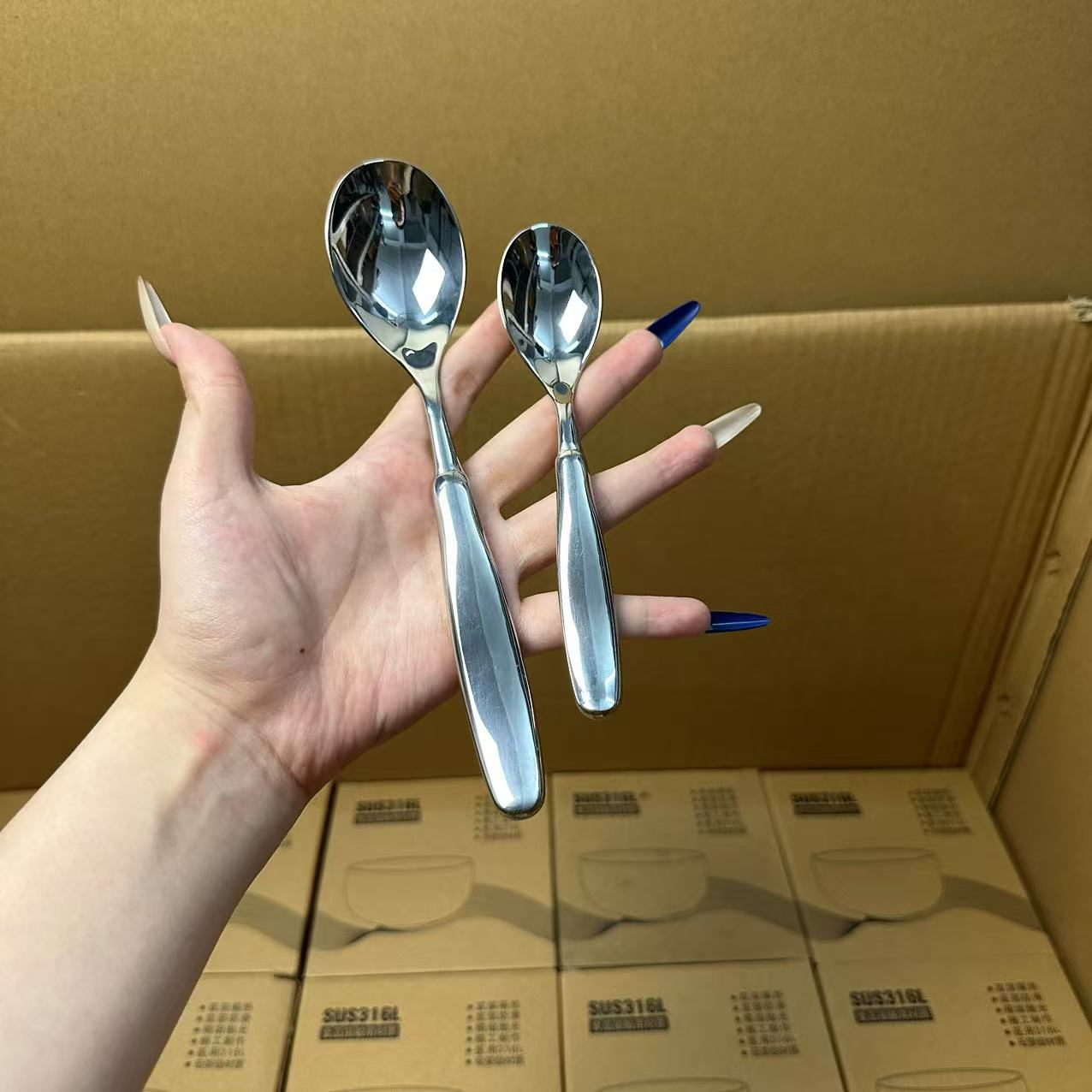 颜一好物18/10不锈钢甜品勺