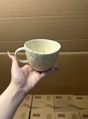 颜一好物 泼墨马克杯韩式杯子咖啡杯家用牛奶早餐杯高颜值陶瓷杯