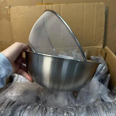 304不锈钢沥水盆洗米打蛋盆