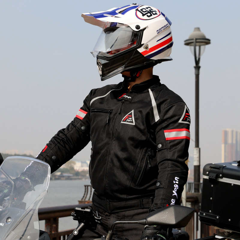 FREEYOGIN新款夏季服男摩托车透气骑士服装男机车服防摔荧光绿薄,摩托车/装备/配件,赛车服,淘宝优惠券,粉丝福利购,淘宝优惠卷