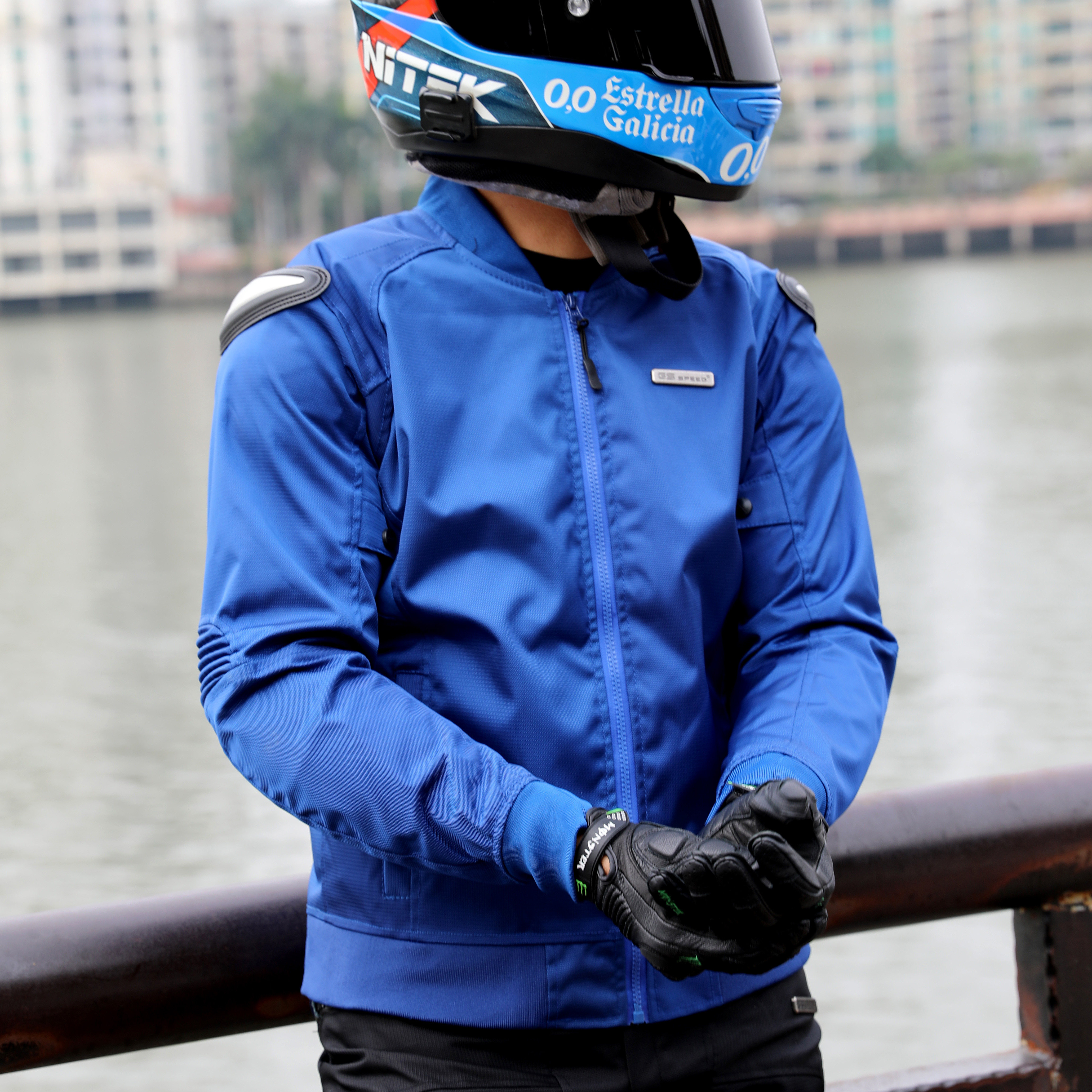 FREEYOGIN新款秋冬季防风保暖摩托车骑行服男女休闲机赛车服复古