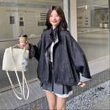 现货新款格纹拼接外套163-2536-P175-控258，女装短外套，拾菱