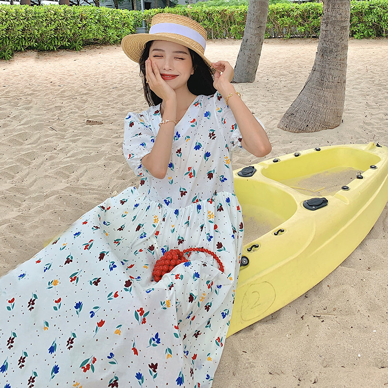 夏季新款 出货中 爆款印花显瘦连衣裙163-6691-P95-控148图片