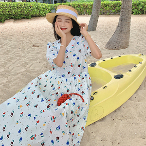 夏季新款 出货中 爆款印花显瘦连衣裙163-6691-P95-控148图片