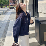 现货新款仿牛仔外套带披肩163-2535-P175控258，女装短外套，拾菱