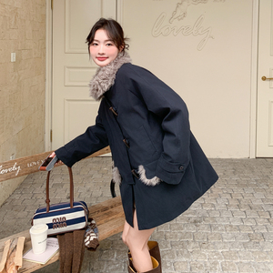 新款 毛毛拼接内胆90绒羽绒服2637-P315控478图片