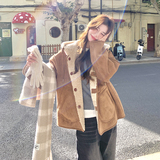现货冬装两面穿羊羔毛外套163-6522-P195控298，女装毛呢外套，拾菱