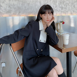 【新款】现货高品质双排扣西装连衣裙163-9962-P115-168，女装连衣裙，拾菱