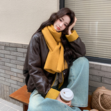 新款数据好大货已出皮衣羽绒服配针织围巾2608-P295控458，女装羽绒服，拾菱