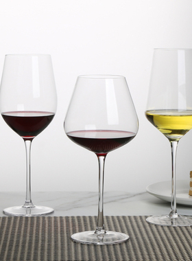水晶红酒杯波尔多高脚杯欧式勃艮第葡萄酒杯套装家用奢华高端2个