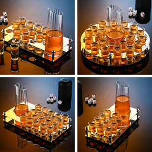 不锈钢子弹杯架KTV酒吧洋酒酒杯架一口杯shot杯架创意白酒杯套装