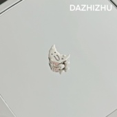 大只猪在家 可爱原创月亮拥抱beads串珠925银DIY手链串珠