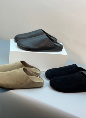 ANDS MB THE ROW鞋子包头半拖鞋外穿勃肯鞋厚底舒适穆勒鞋纯 原单