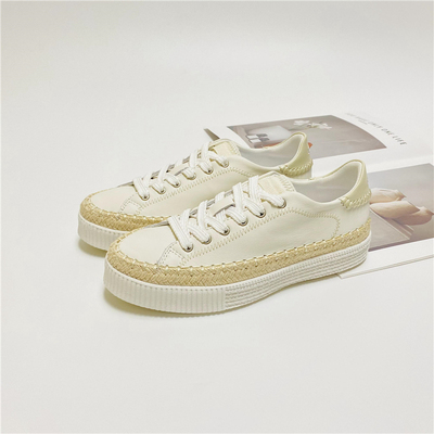 原厂纯原 外贸女鞋 厚底鞋女百搭小白鞋真皮舒适休闲鞋ANDS CH CL