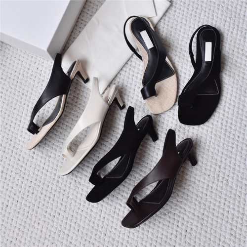 ANDS MB THE ROW 纯原厂外贸女鞋北欧高跟凉鞋女士夹趾舒适平底鞋