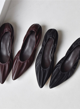 ANDS MB THE ROW 鞋子2025绝美小单鞋女夏猫跟奶奶芭蕾鞋外贸女鞋