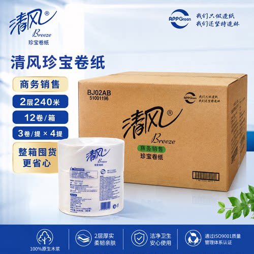 清风BJ02AB大卷纸双层240米
