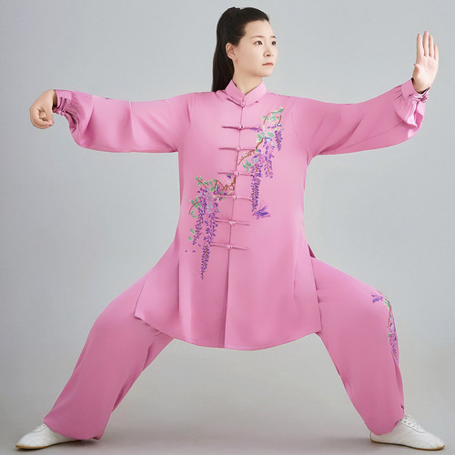 恋太极女刺绣春夏透气表演太极服