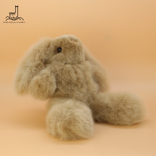 INCACULTURA品牌秘鲁进口长毛兔子垂耳兔可爱兔兔毛绒玩具