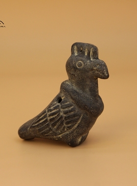 PERU秘鲁进口印加古乐器黑色鸟笛陶笛模仿鸟鹰哨叫声Ocarina乐器