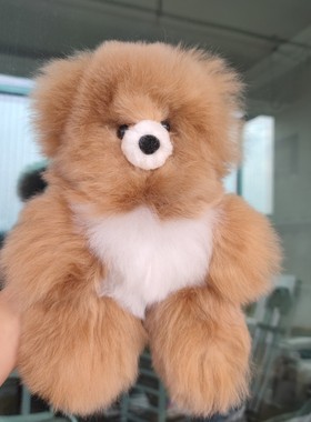 PERU秘鲁品牌进口羊驼拼色熊oso alpaca可爱柔软婴羊驼毛