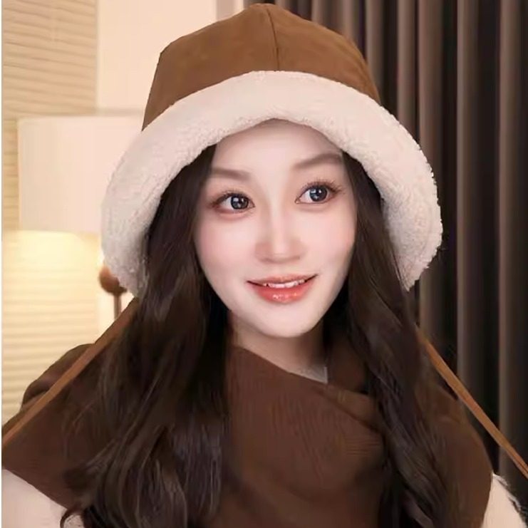 日系双面戴麂皮绒渔夫帽子女冬季2025新款保暖护耳骑行显脸小盆帽,服饰配件/皮带/帽子/围巾,帽子,淘宝优惠券,粉丝福利购,淘宝优惠卷