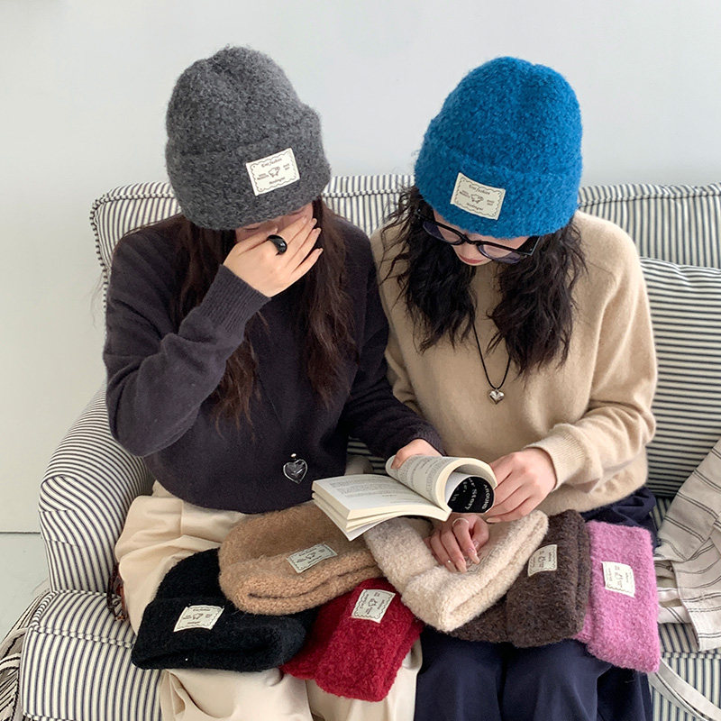帽子女2025韩版时尚字母贴布针织毛线帽大头围显脸小护耳针织冷帽,服饰配件/皮带/帽子/围巾,帽子,淘宝优惠券,粉丝福利购,淘宝优惠卷