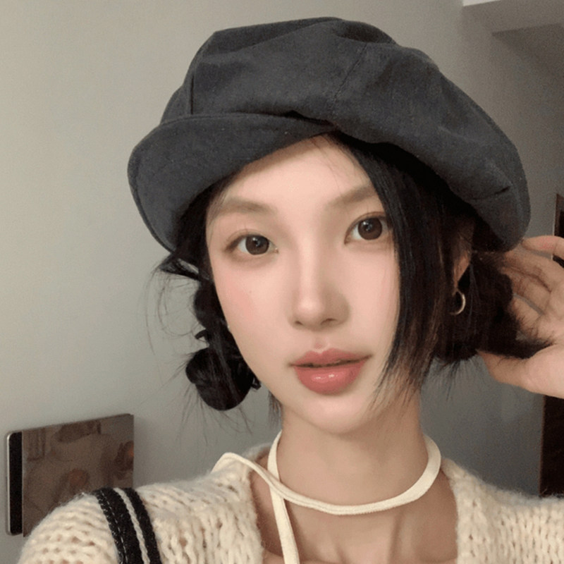 八角贝雷帽街头女春秋季