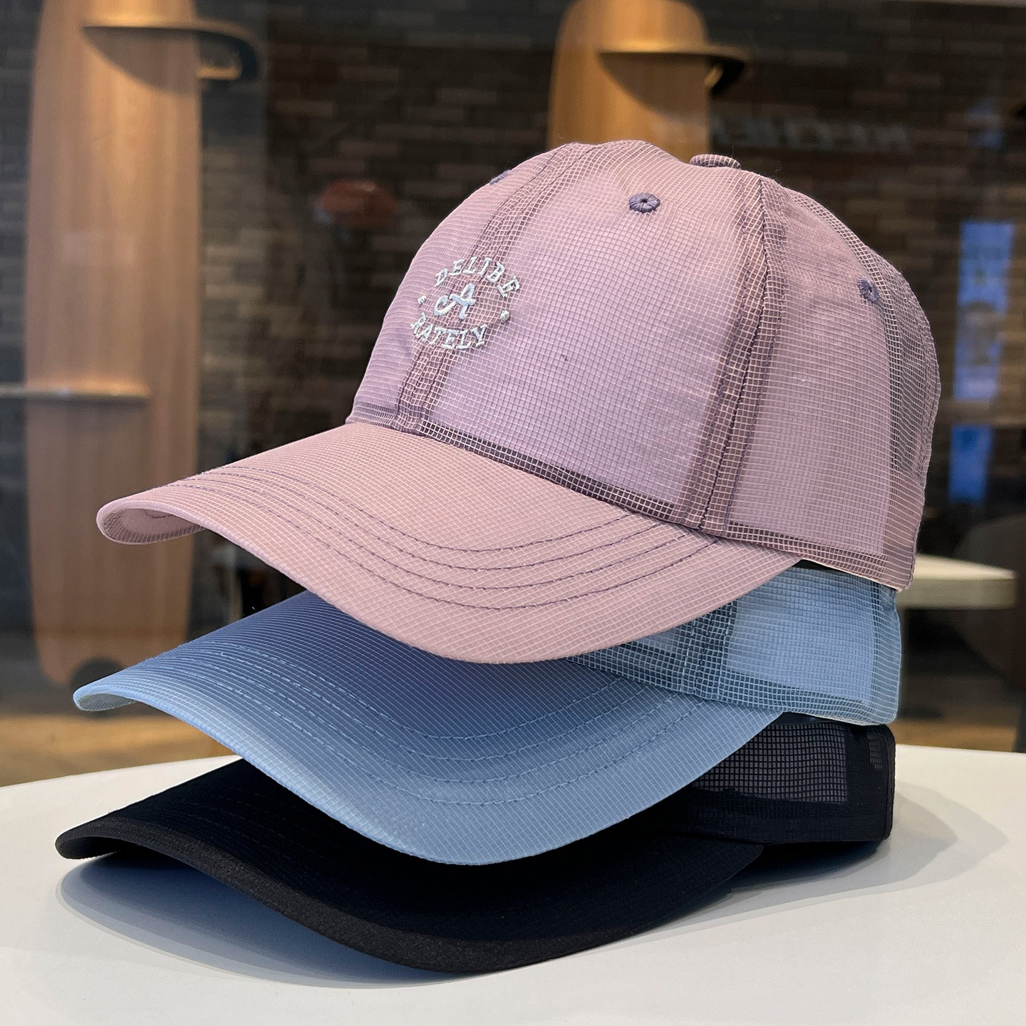 轻量化网眼透气速干鸭舌帽子夏季男女户外运动跑步遮阳薄款棒球帽