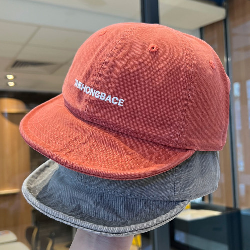 日系复古小格调短檐棒球帽男女