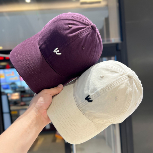 韩系街头简约潮字母刺绣棒球帽男女水洗纯棉学生休闲百搭鸭舌帽子