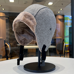 2025新款 骑车护耳雷锋帽飞行帽子 头盔内胆帽加绒保暖休闲百搭冬季