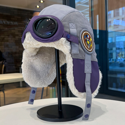 飞行员帽子男女冬季加绒加厚保暖